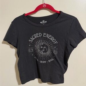 Hollister Black Sacred Energy Crop Top